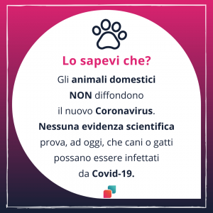 Gli animali domestici non diffondono il nuovo Coronavirus
