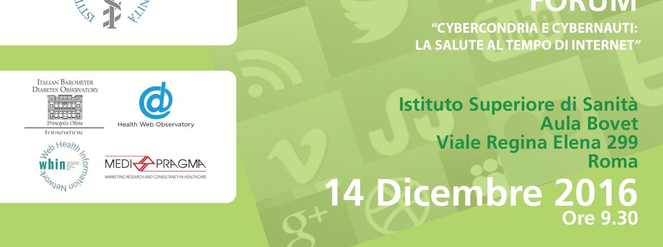 2° Web Health Forum: Cybercondria e Cybernauti, la salute al tempo di Internet