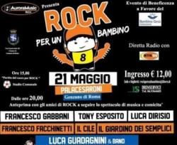 Torna 'Rock per un Bambino', sabato a Genzano serata di beneficenza