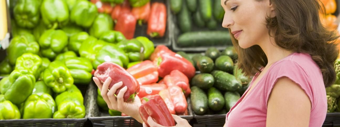 Colori a tavola e nei supermercati